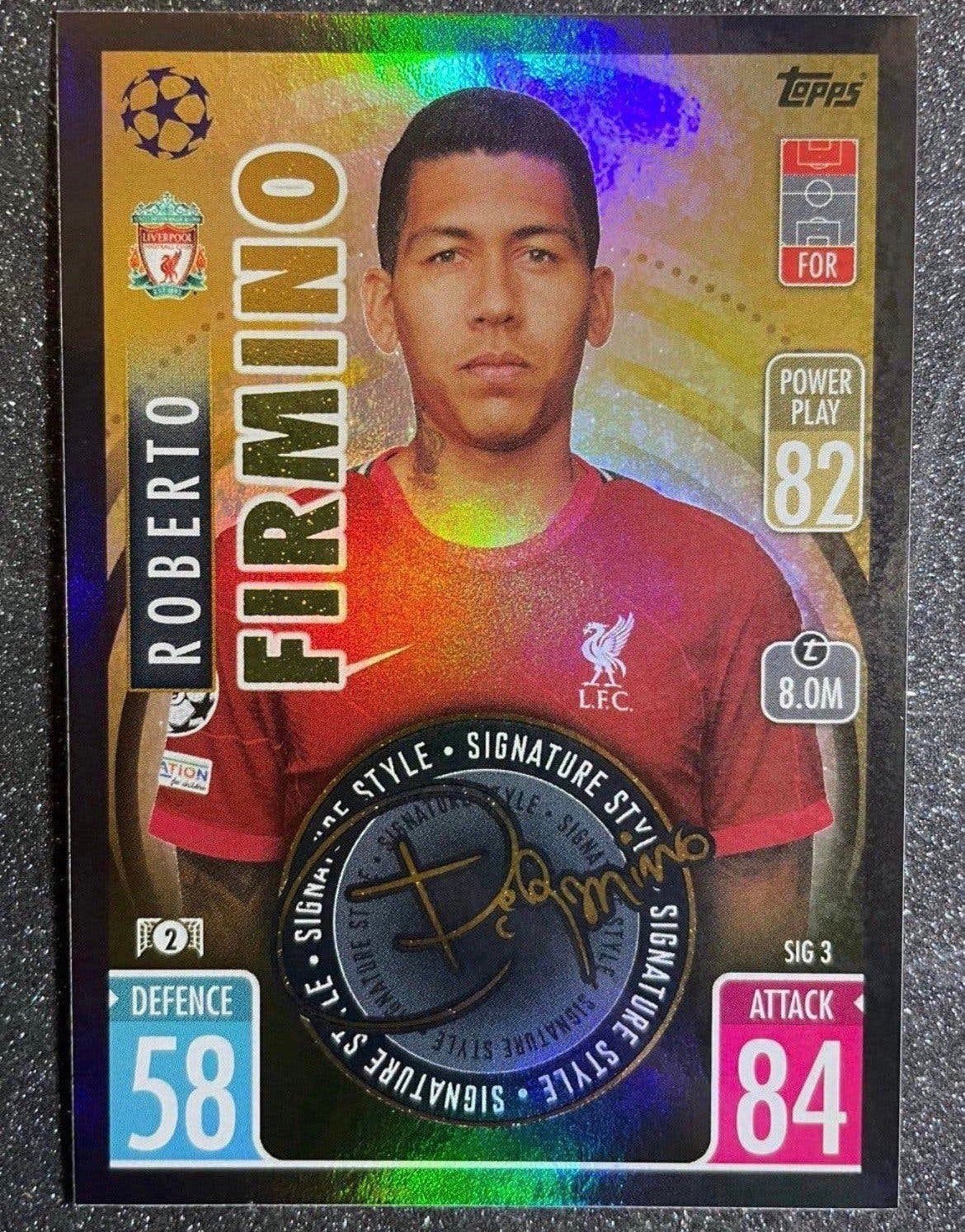 Topps MA EXTRA 21/22 SIGNATURE STYLE FIRMINO LIVERPOOL FC, Verzenden, Zo goed als nieuw, Plaatje
