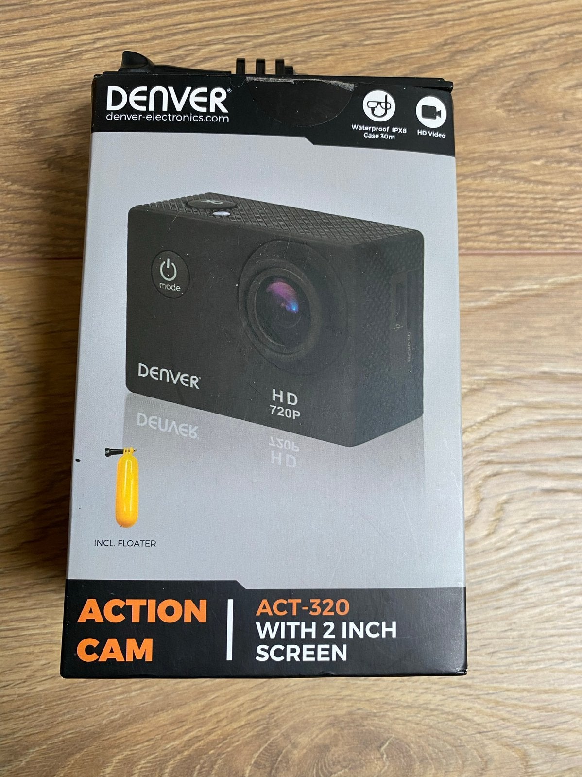 Denver ACT-320 Actioncam HD 720P met 2 inch scherm, Ophalen of Verzenden, Nieuw, Overige merken