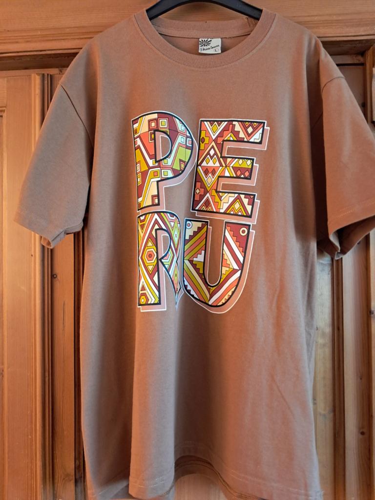 ThiaSun Peru T-shirt - Maat L - Bruin met print, Maat 52/54 (L), Bruin, Nieuw, Ophalen of Verzenden