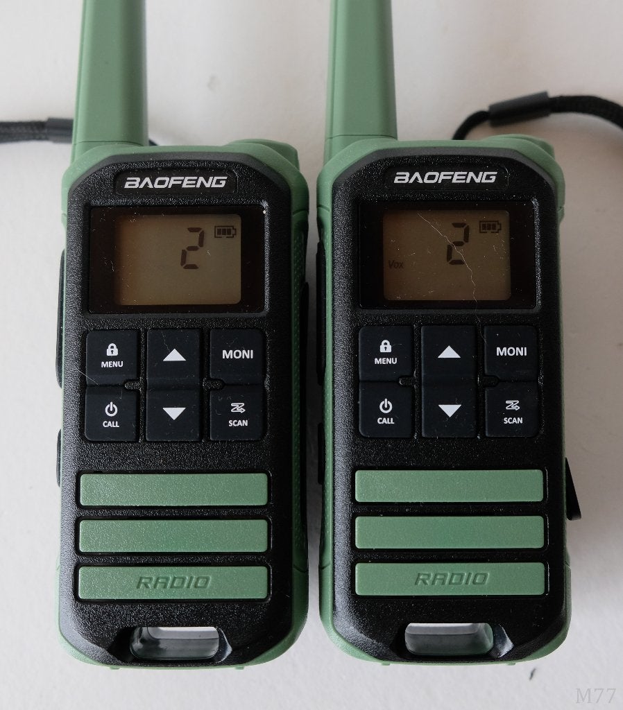 2x Boafeng FR-22A Portofoon, Ophalen of Verzenden, Zo goed als nieuw, Portofoon of Walkie-talkie, Handsfree-functie