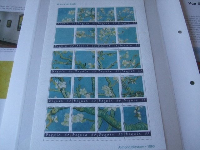 prachtig vel van Gogh Bequin Amandelbloesem, Verzenden, Postfris, Dier of Natuur