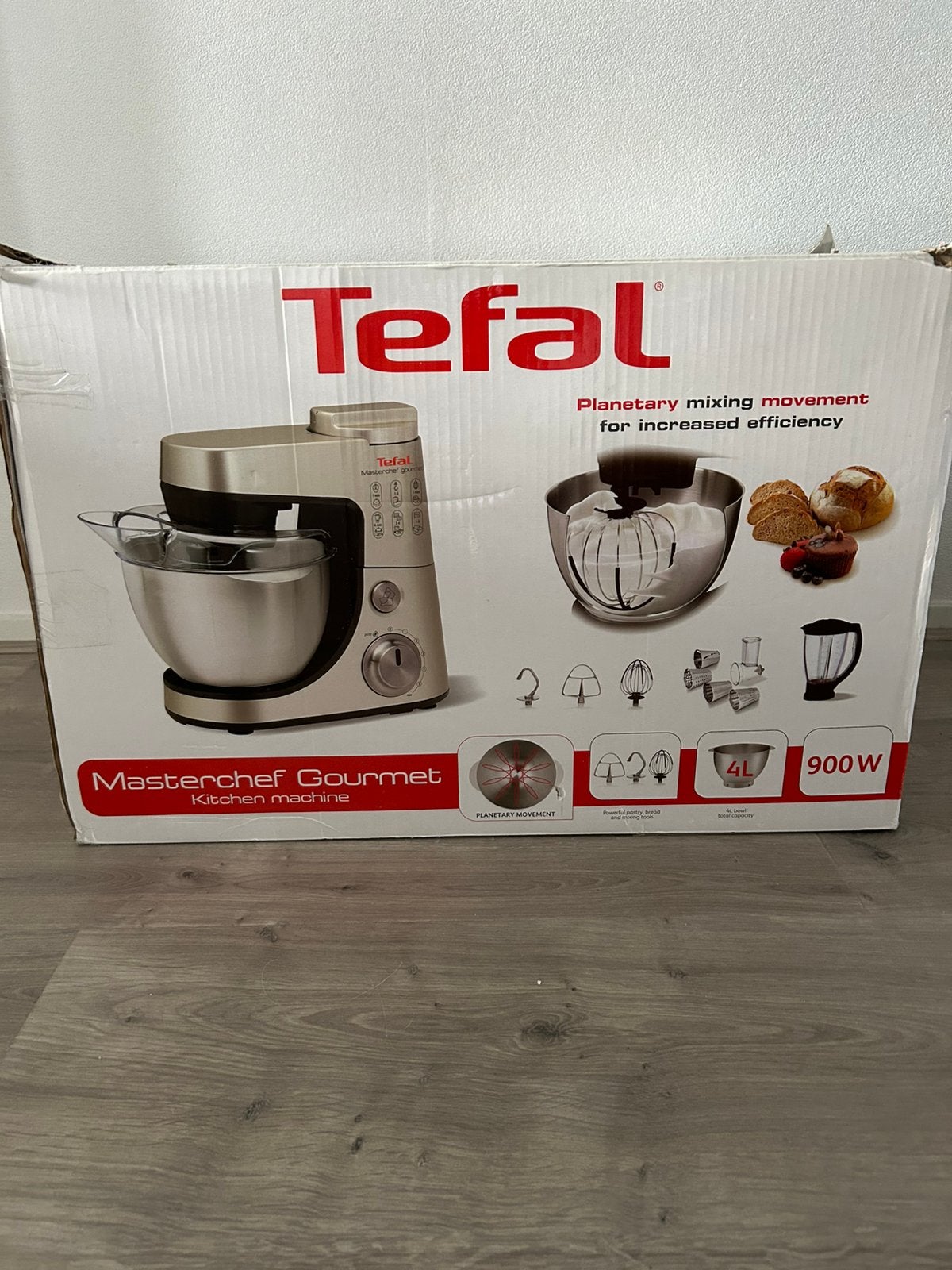 Tefal keukenmachine grijs nooit gebruikt, alleen uitgepakt., 1 tot 2 liter, Ophalen, Zo goed als nieuw, 3 snelheden of meer