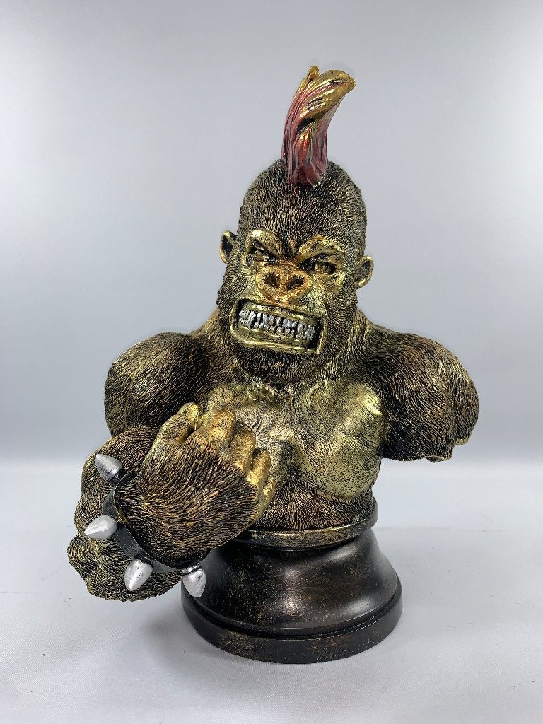 Gorilla buste met vuist - decoratie - Shabella-Deco, Huis en Inrichting, Overige stijlen, Shabella, Nieuw, Ophalen of Verzenden