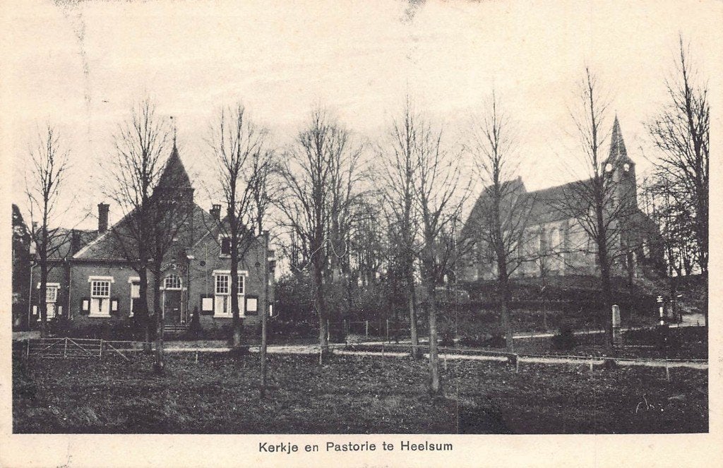 478 Kerkje en Pastorie te Heelsum, Ophalen of Verzenden, 1920 tot 1940, Ongelopen, Gelderland