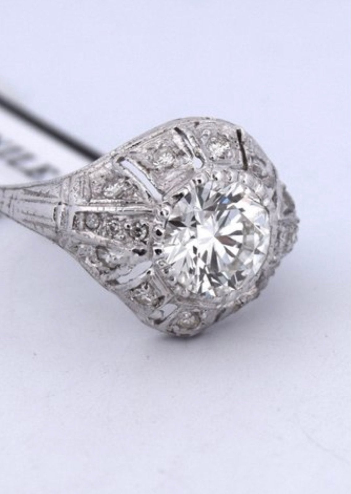 18 karaats witgouden ring met 1.30 crt natuurlijke diamant, Sieraden, Tassen en Uiterlijk, Ringen, Wit, Ophalen of Verzenden, Dame of Heer