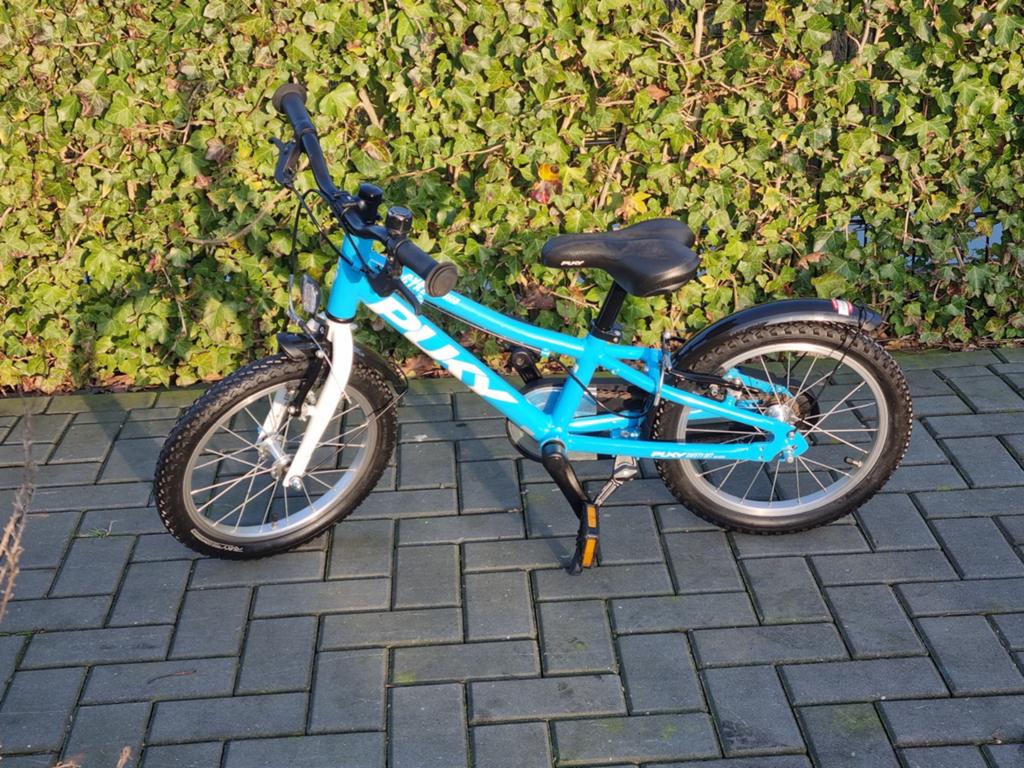 Puky Cyke 16inch, Ophalen, Zijwieltjes, Velgrem, Puky