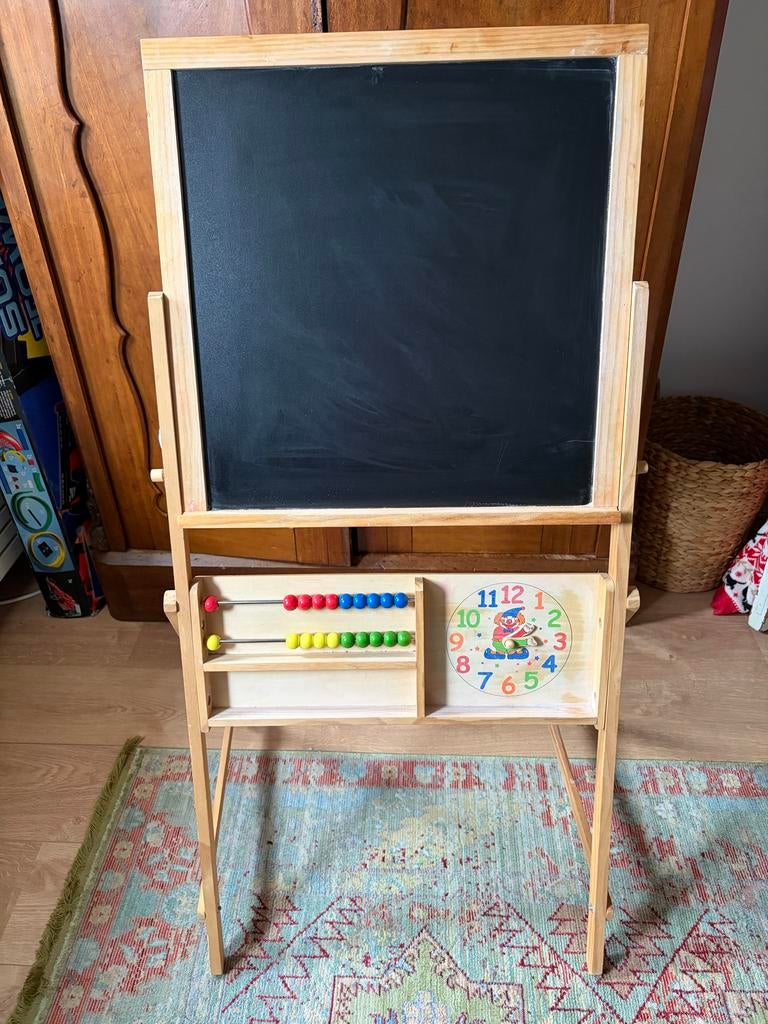 Krijtbord schoolbord met whiteboard, Ophalen, Zo goed als nieuw