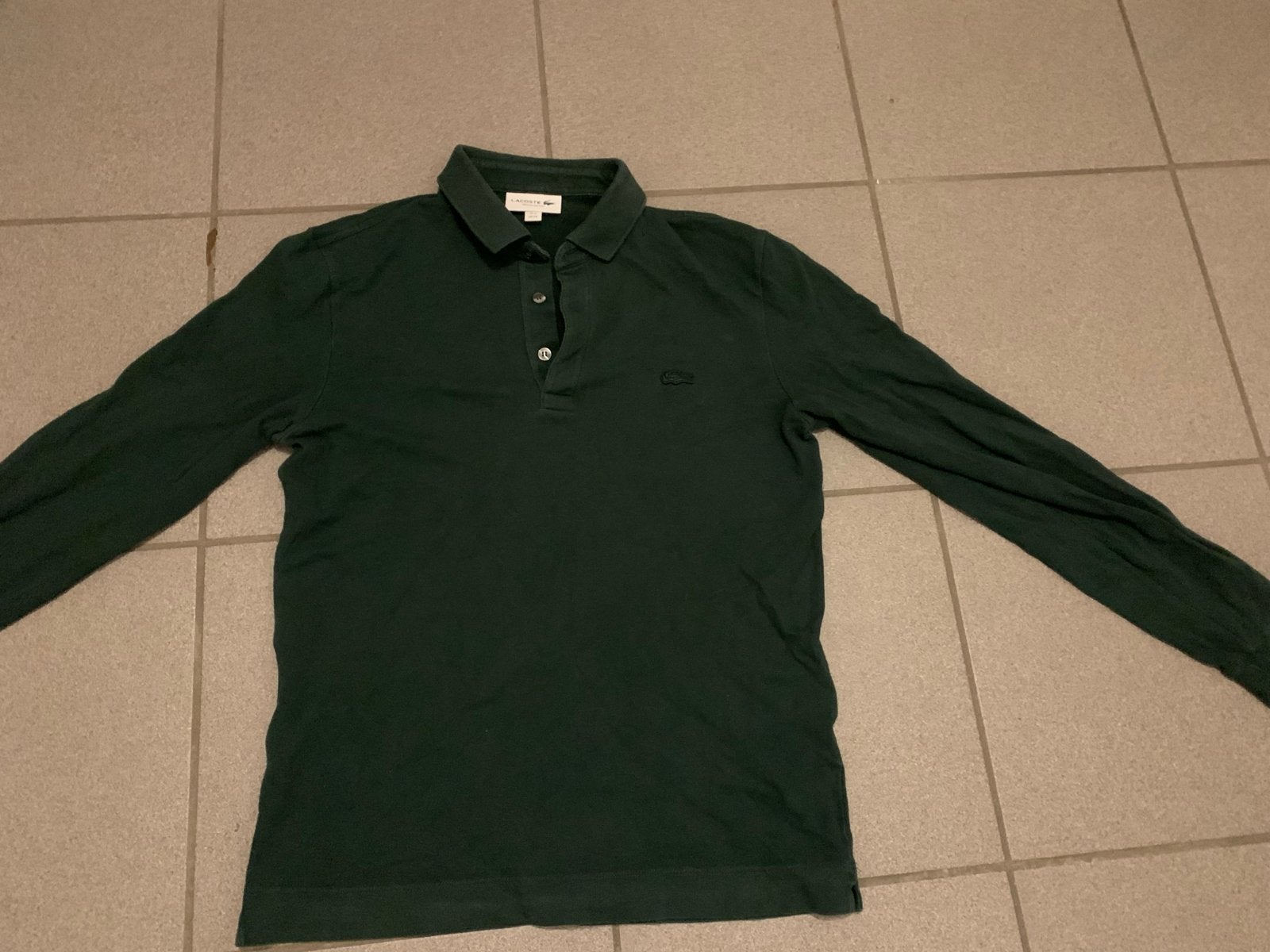 Lacoste Longsleeve Polo - Zo goed als nieuw, Ophalen of Verzenden, Zo goed als nieuw, Maat 46 (S) of kleiner, Groen