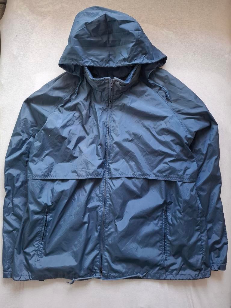 Vintage Woolrich Teton Windbreaker XL Navy Blauw 90s Jas, Ophalen of Verzenden, Zo goed als nieuw, Regenjas