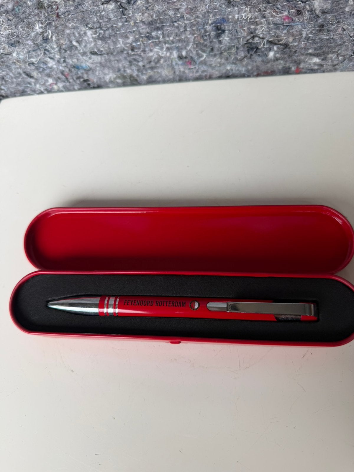 RODE balpen met projector en logo van Feyenoord., Balpen, Met doosje, Zo goed als nieuw, Ophalen