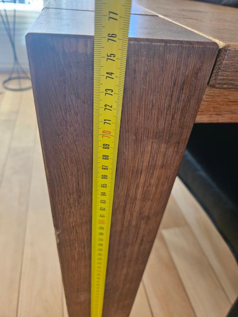 Massief eiken eettafel - 200x90cm, Huis en Inrichting, Tafels | Eettafels, Ophalen, Gebruikt, Eikenhout, 50 tot 100 cm