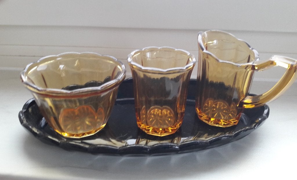 Roomstel, Leerdam, Art Deco, Antiek en Kunst, Antiek | Glas en Kristal, Ophalen of Verzenden