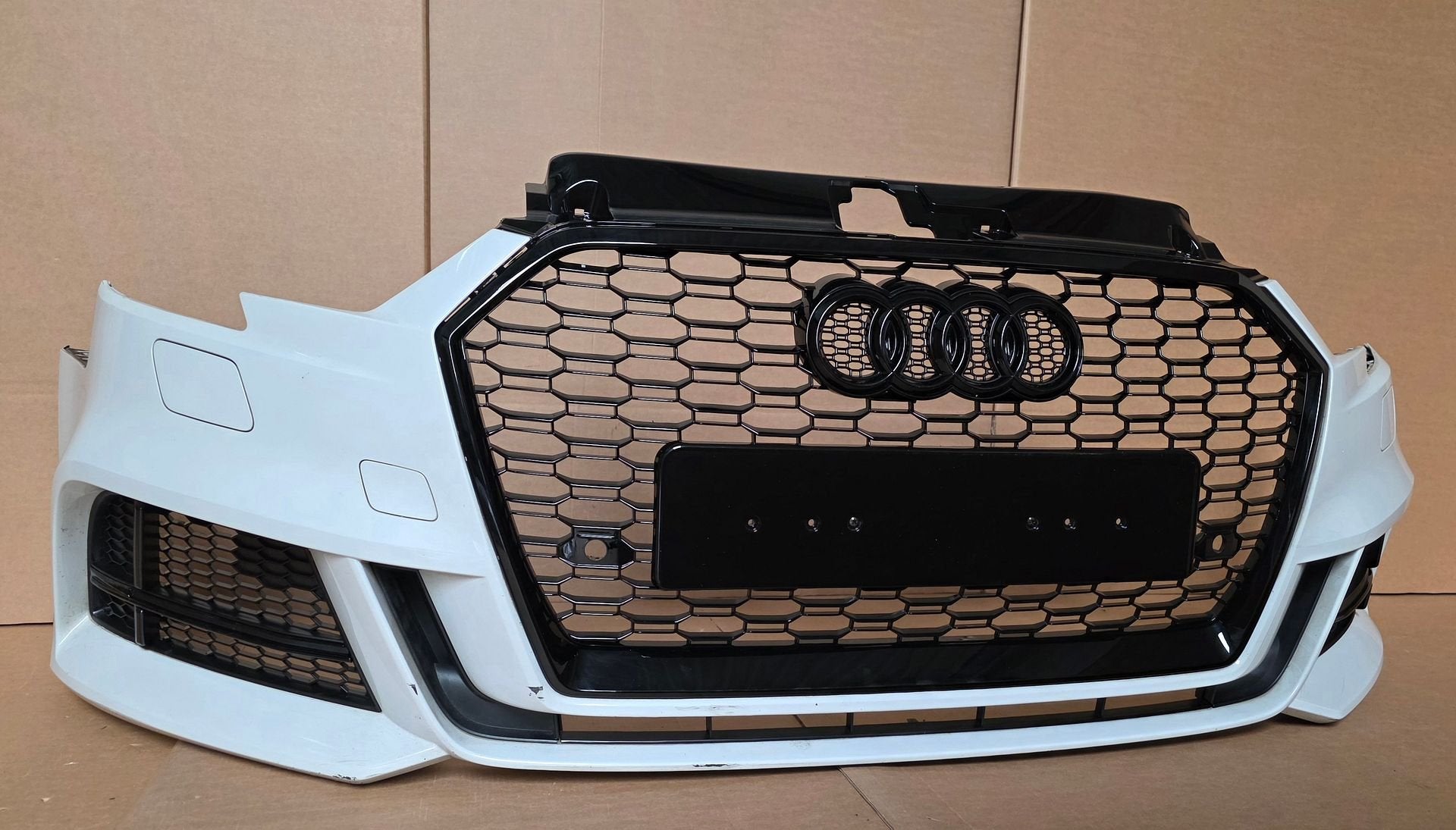 Voorbumper Audi A3 8V Facelift S3 S-line 8V0 KLS bj.2017-202, Gebruikt, -, Voor, Ophalen of Verzenden