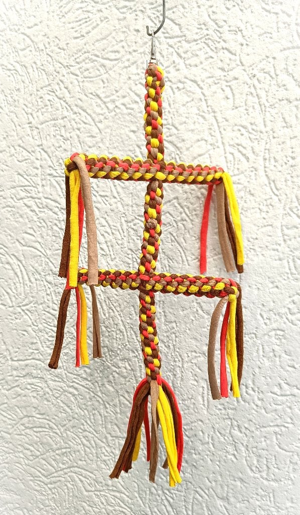 Slinger zit stok (bruin-geel-oranje), Dieren en Toebehoren, Ophalen of Verzenden, Nieuw, Speelgoed