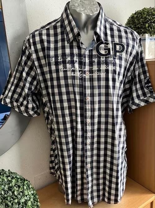 Traffic overhemd maat 4XL, Ophalen of Verzenden, Zo goed als nieuw, Zwart, Overige halswijdtes