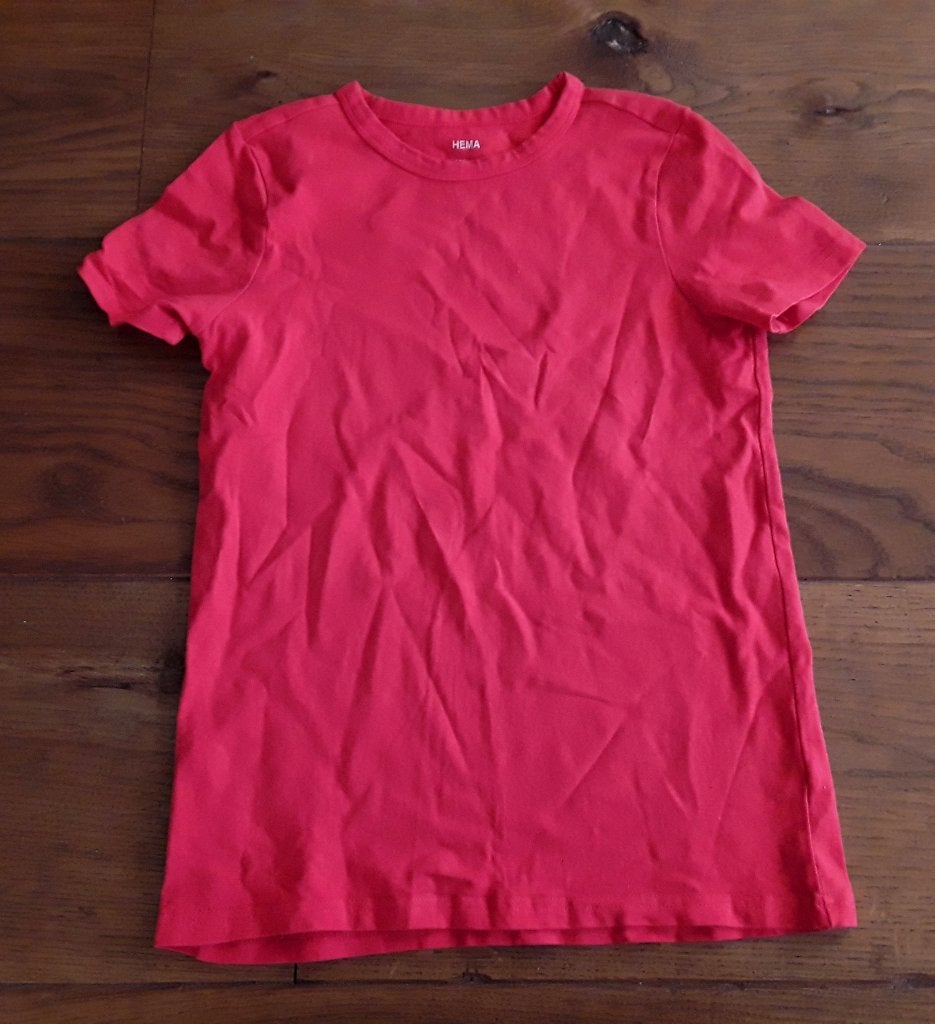 Shirt - t-shirt -Hema - rood - nieuw, Jongen of Meisje, Nieuw, Ophalen of Verzenden, Shirt of Longsleeve