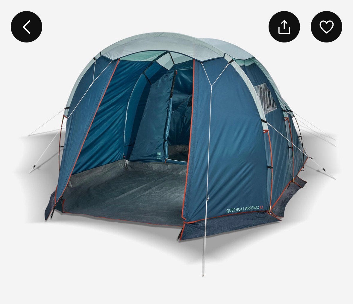 Decathlon Quechua Arpenaz 4.1 tent - 4 persoons met voortent, Ophalen, Gebruikt, Tot en met 4