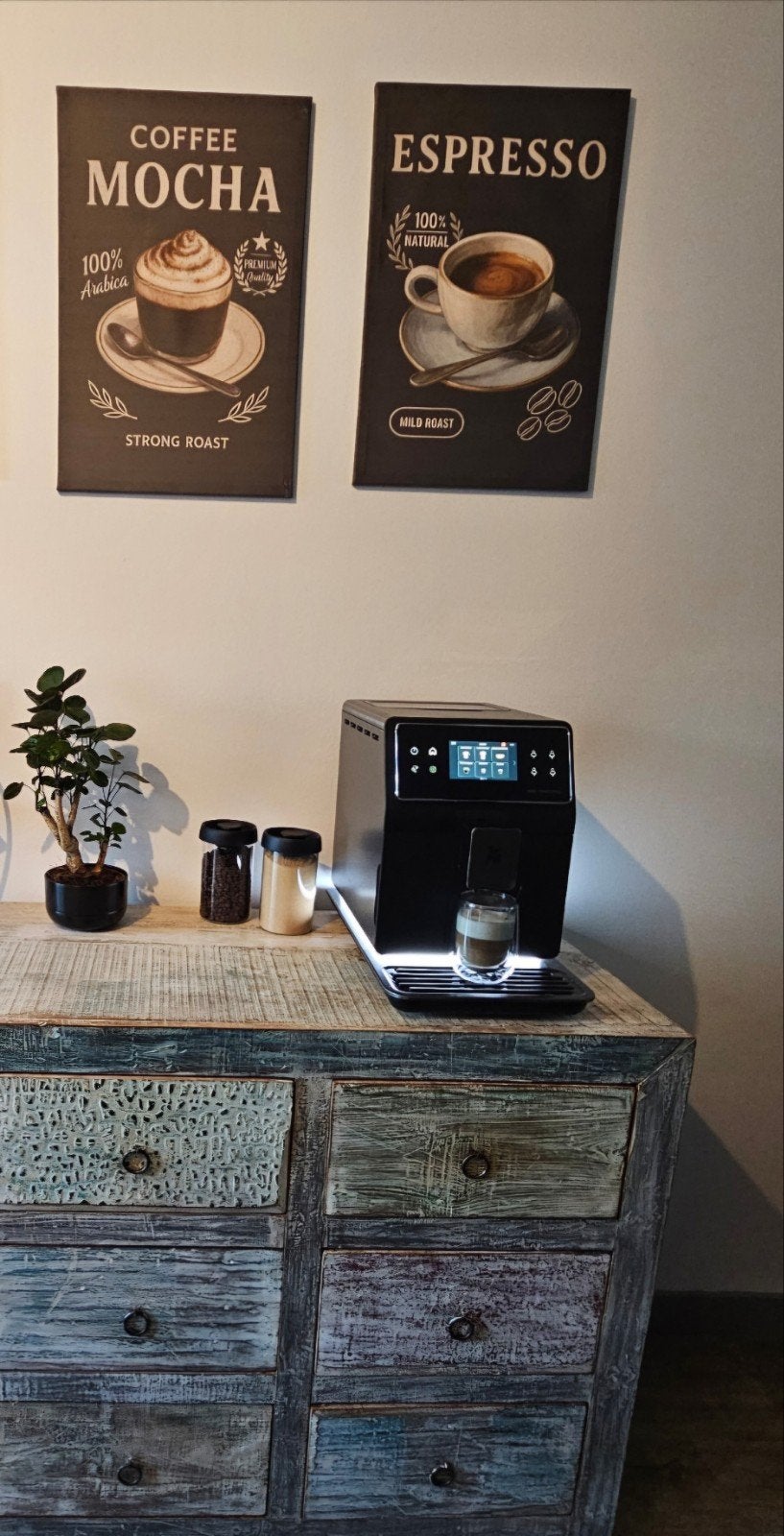 2x canvasdoeken voor koffiecorner 60x40, 50 – 75, Minder dan 50 cm, Ophalen of Verzenden, Zo goed als nieuw