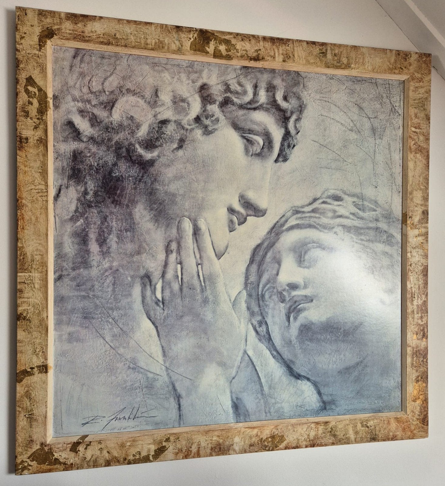Klassieke print "to go beyond"., Ophalen, Schilderij