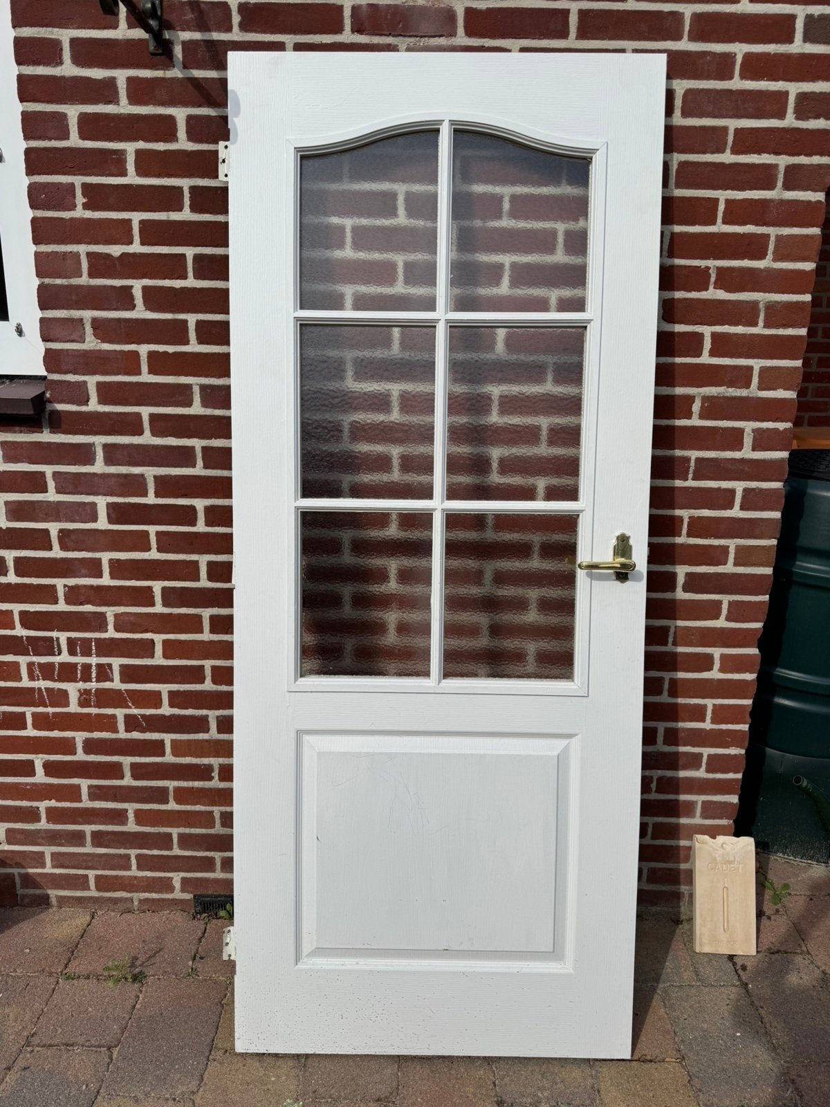 Deur met glazen ruitjes, Ophalen, Gebruikt, 80 tot 100 cm, Binnendeur
