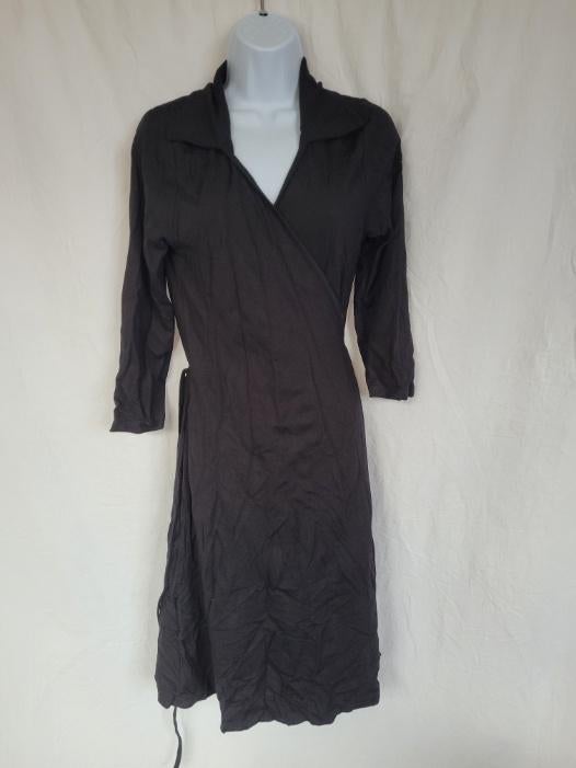 Gave zwarte wikkel jurk mt L merk King Louis, Kleding | Dames, Jurken, ., Zwart, Maat 42/44 (L), Ophalen of Verzenden
