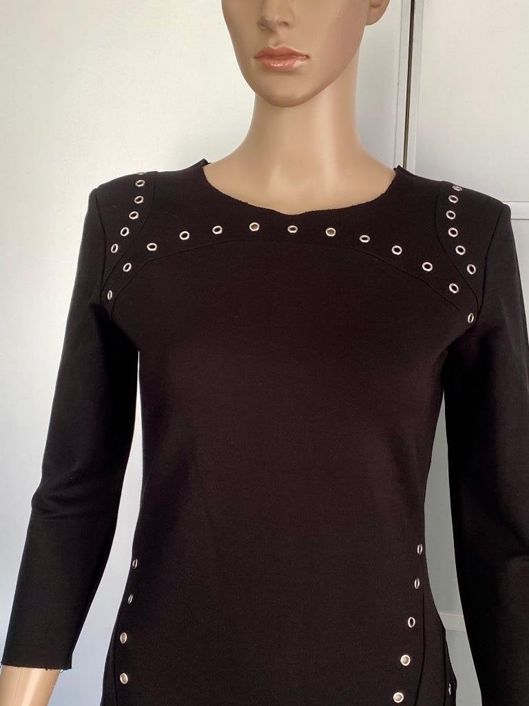 H1003 SuperTrash maat S=36 jurk zwart jurkje, Supertrash, Zwart, Ophalen of Verzenden, Zo goed als nieuw
