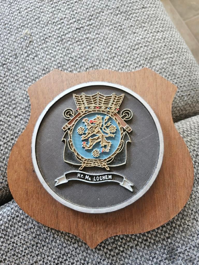 Hr. Ms. Lochem - Vintage Marine Plaquette, Verzamelen, Ophalen of Verzenden, Overige typen