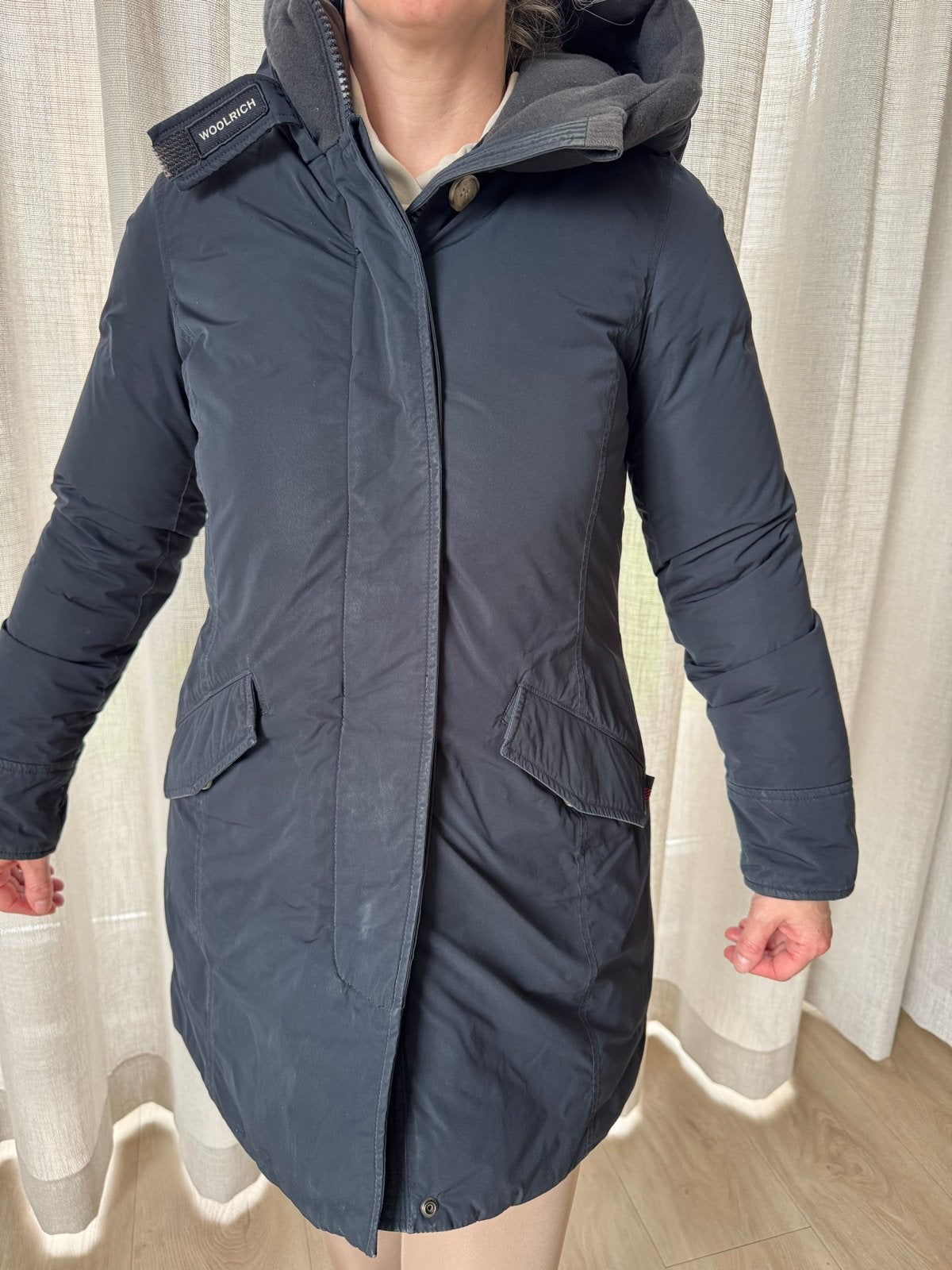 Woolrich winterjas dames - Maat XS, Ophalen, Zo goed als nieuw, Maat 34 (XS) of kleiner, Blauw