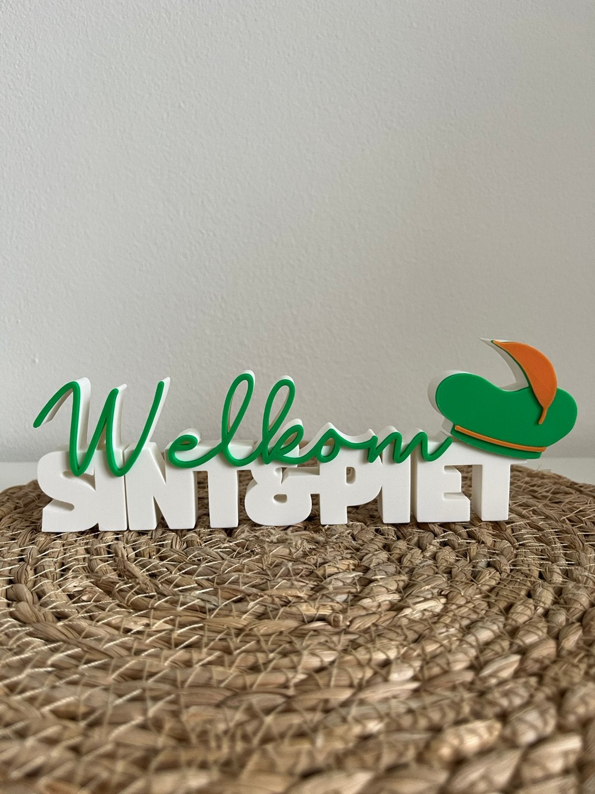 Sinterklaas decoratie, Tekstbord, 20 cm, Nieuw, Ophalen of Verzenden