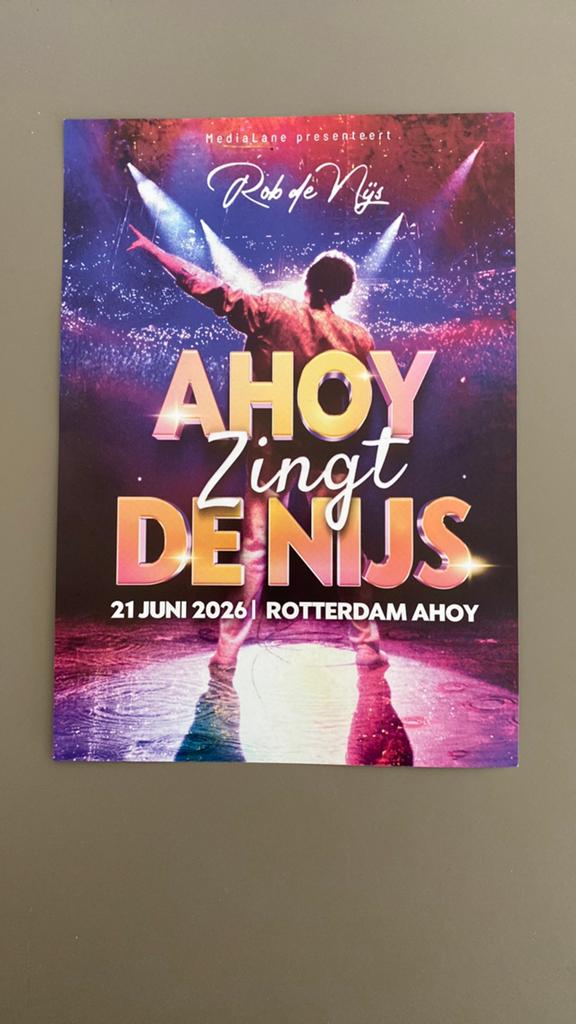 Ahoy zingt De Nijs 2 kaarten 21 juni, Twee personen, Juni, Levenslied