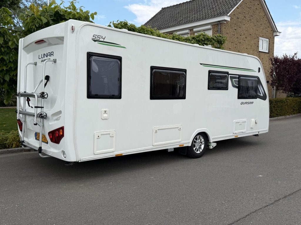 Lunar Quasar 554 Mover,luifel,Truma combi 4 aparte badkamer, Standaardzit, Bedrijf, Schokbreker, 5 tot 6 meter