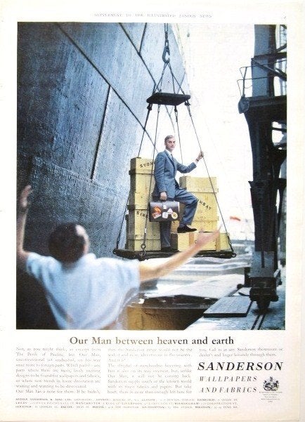 3 Engelse advertenties reclames 1961 - behang verf klussen, Verzamelen, Ophalen of Verzenden, Gebruikt, Overige typen