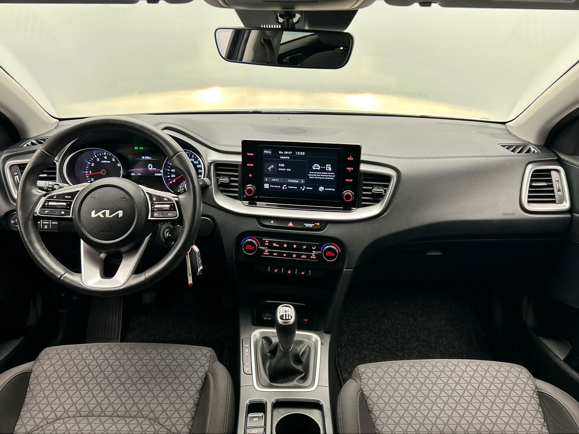 Kia Ceed Sportswagon 1.0 T-GDi DynamicLine Apple-Carplay Gro, Auto's, Voorwielaandrijving, Stof, Gebruikt, 100 pk