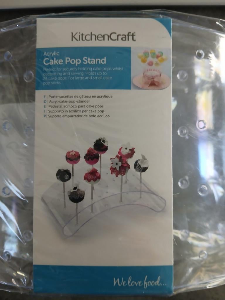 KitchenCraft Acryl Cake Pop Standaard - Nieuw in verpakking, Ophalen of Verzenden, Nieuw, Cupcakes, Serveervorm