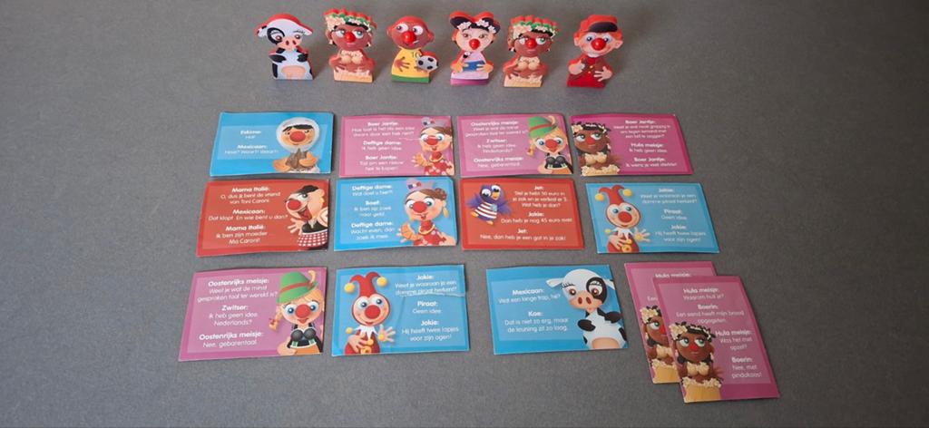 Efteling rode neuzen moppenfestival verzamel poppetjes, Ophalen of Verzenden, Overige figuren, Zo goed als nieuw, Beeldje of Figuurtje