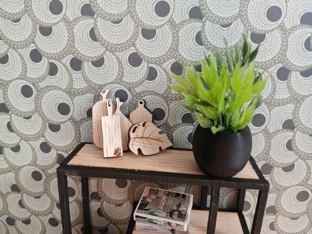 1.12 poppenhuis setje van 5 mini plankjes hout, Ophalen of Verzenden, Poppenhuis
