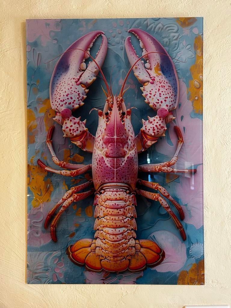 Kreeft op plexiglas - 90x60 cm - Nieuw in doos, Ophalen of Verzenden