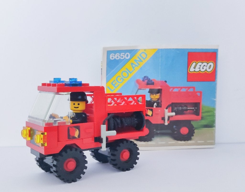LEGO System Classic Town nr. 6650 Fire and Rescue Van, Kinderen en Baby's, Gebruikt, Lego, Ophalen of Verzenden, Inclusief instructies
