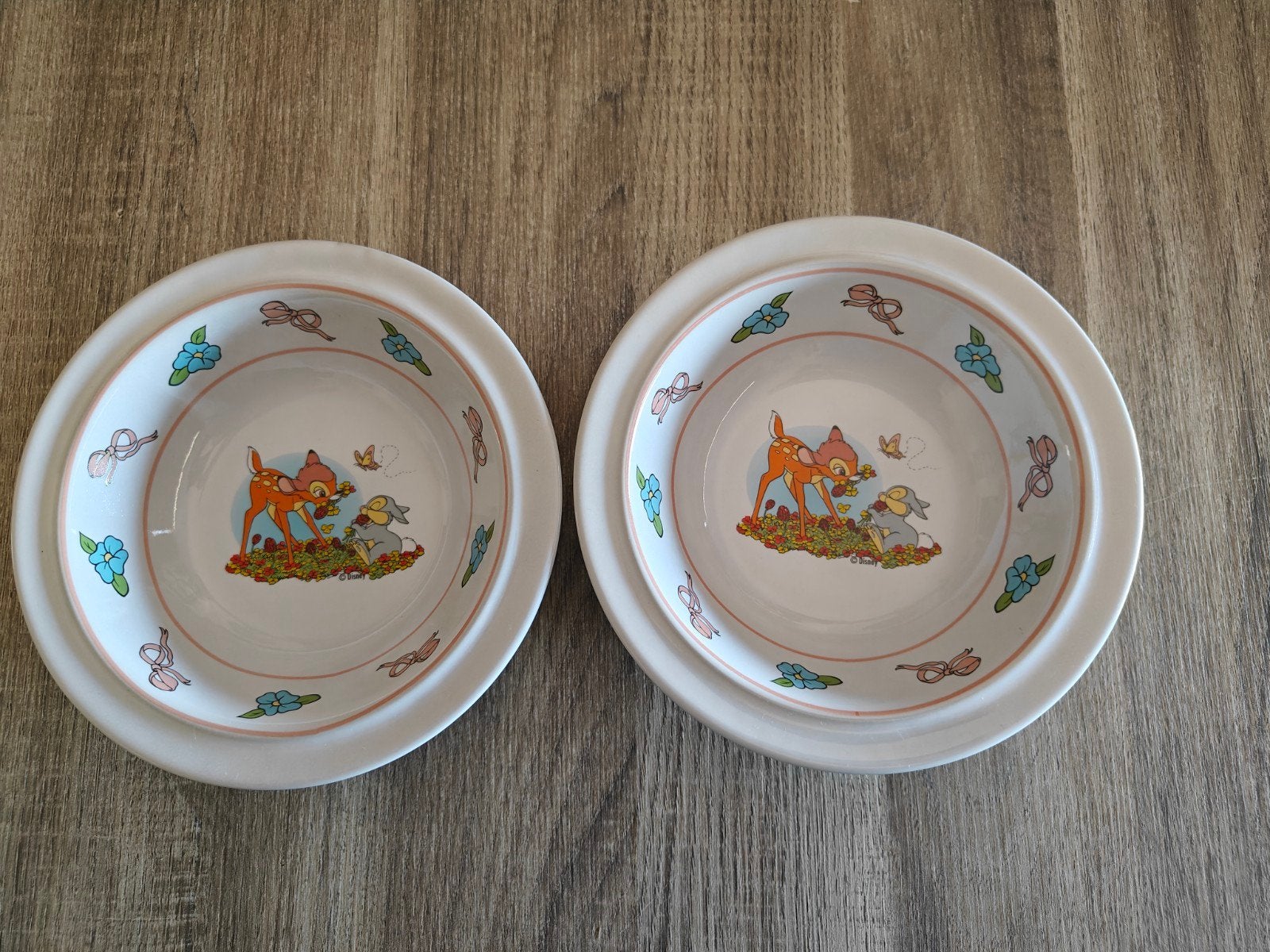 Disney Bambi En Stampertje Schaaltjes 2 Stuks ⌀17cm, Ophalen of Verzenden, Winnie de Poeh of vrienden, Nieuw