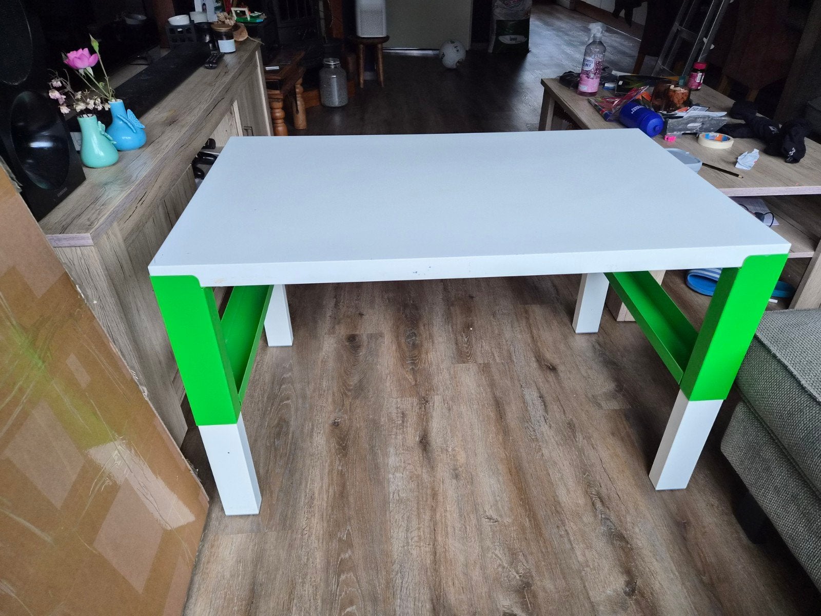 IKEA PÅHL bureautafel - in hoogte verstelbaar, Huis en Inrichting, Bureaus, Ophalen, Gebruikt, In hoogte verstelbaar, IKEA