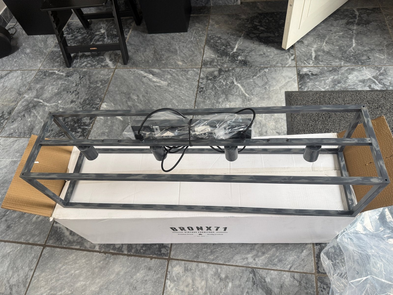 BRONX71 Hanglamp Cube Old Silver 4L - Nieuw in doos, Ophalen, Nieuw, Metaal, E27 (groot)