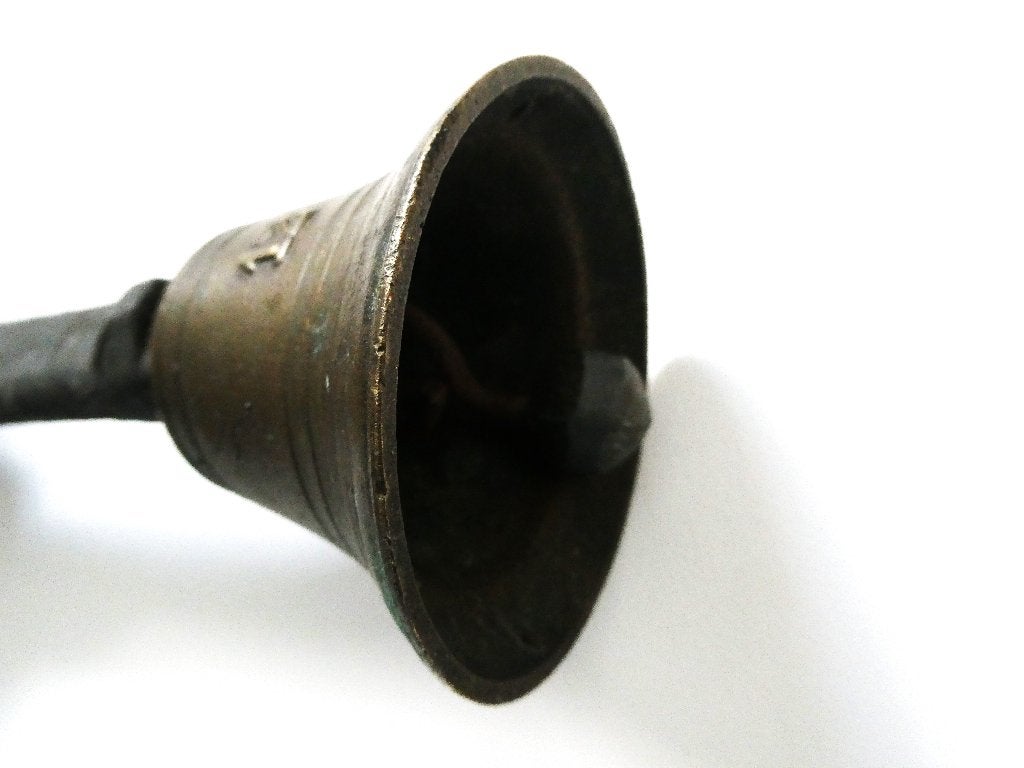 Dubbele bronzen bel no. 12 handbel schoolbel met luide klank, Ophalen of Verzenden, Brons
