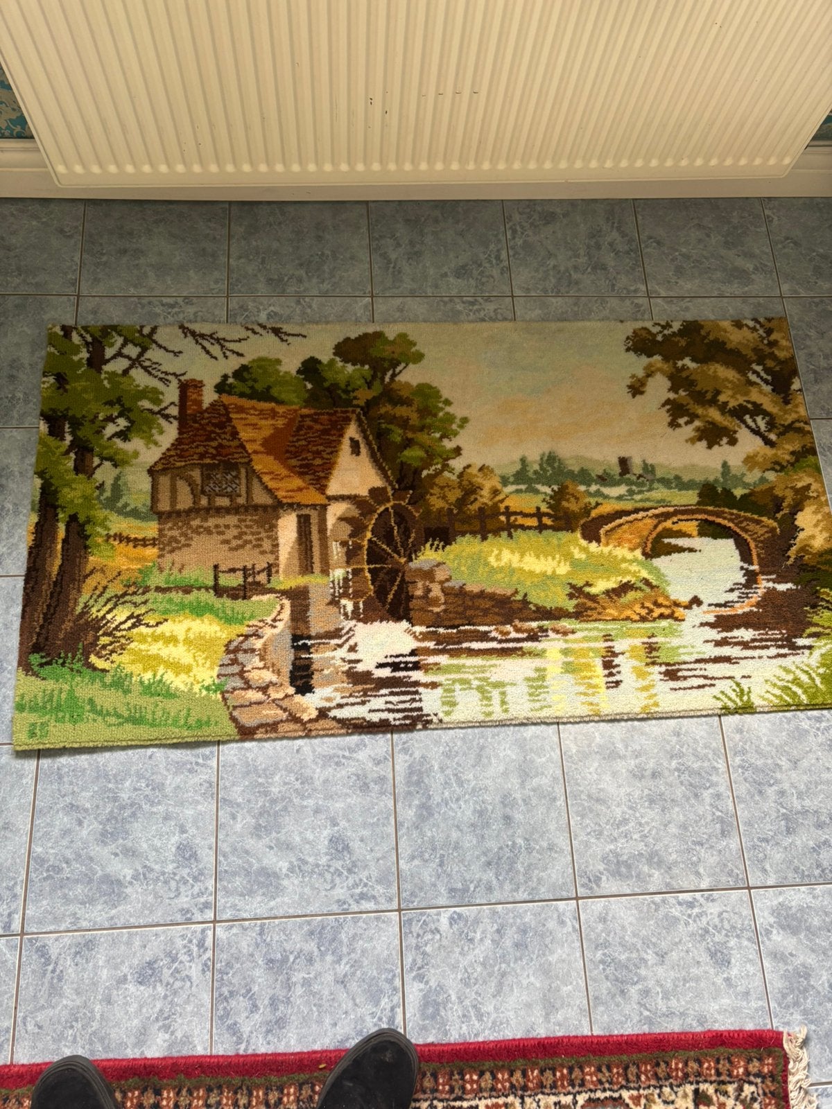 Vloerkleed sierkleed wand kleed bv nu voor 40 euro, Huis en Inrichting, 100 tot 150 cm, Zo goed als nieuw, Rechthoekig, Zwart