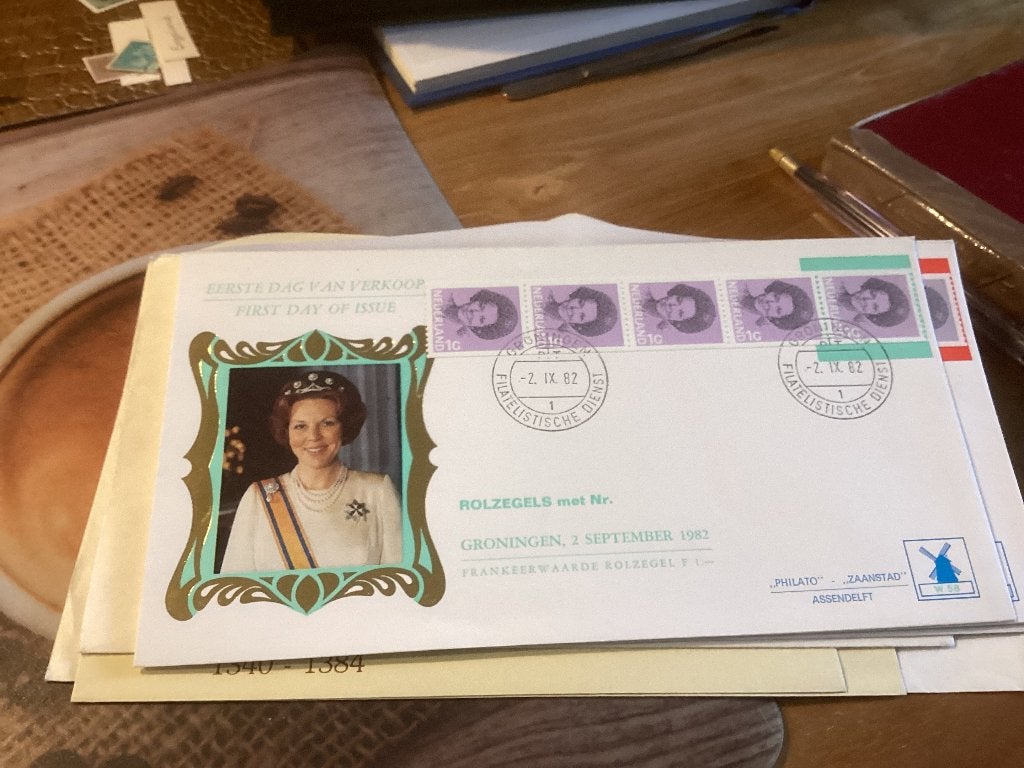 No3524 W58 Philato 5xrolzegel Nederland jaargangen fdc 1963, Verzenden, Onbeschreven, Nederland