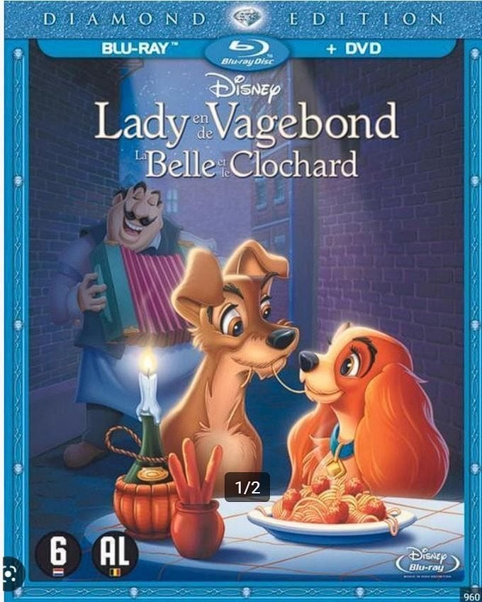 Lady en Vagebond DVD / Blu-ray, Cd's en Dvd's, Animatie, Nederlands, Zo goed als nieuw, Vanaf 6 jaar
