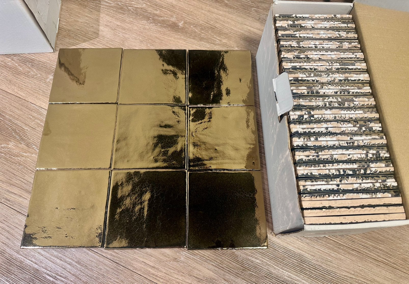 Da Vinci Balance Gold wandtegels 13x13 – Nieuw - 2,2m2, Doe-het-zelf en Verbouw, Tegels, Ophalen, Nieuw, Minder dan 20 cm, Minder dan 5 m²