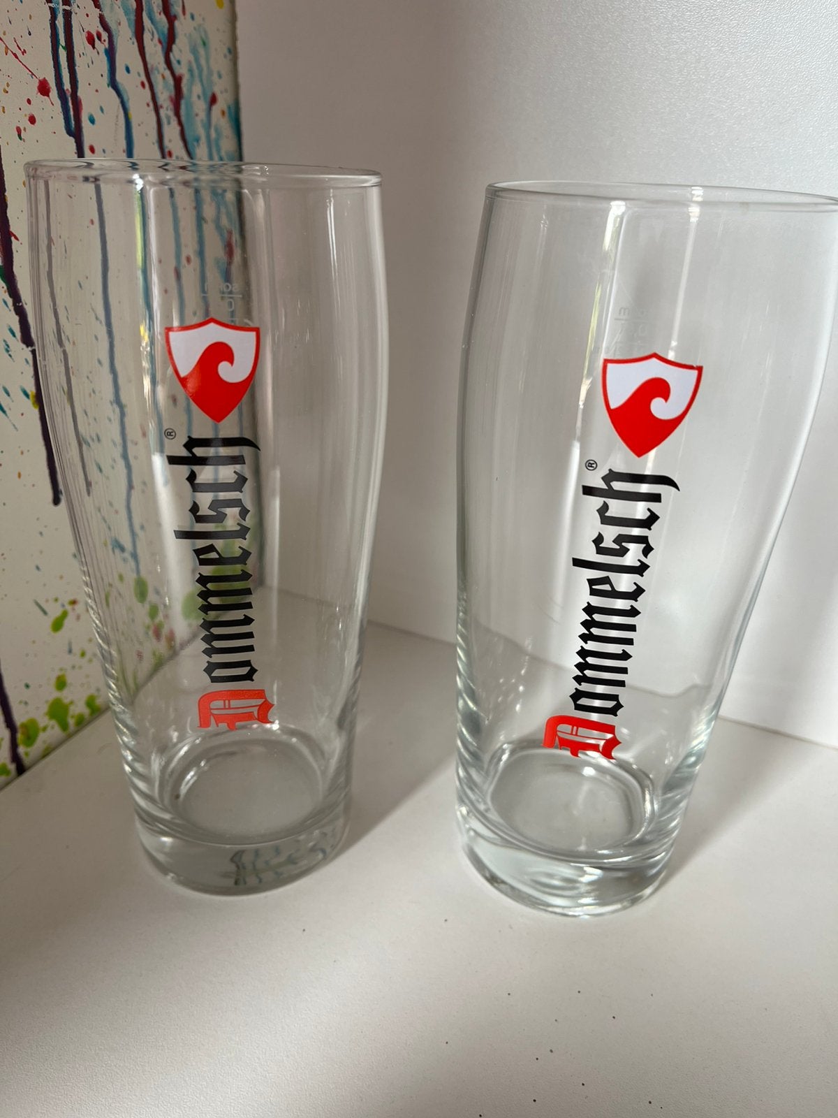 Dommelsch halve liters set van 2 glazen, Ophalen of Verzenden, Nieuw, Glas of Glazen, Dommelsch