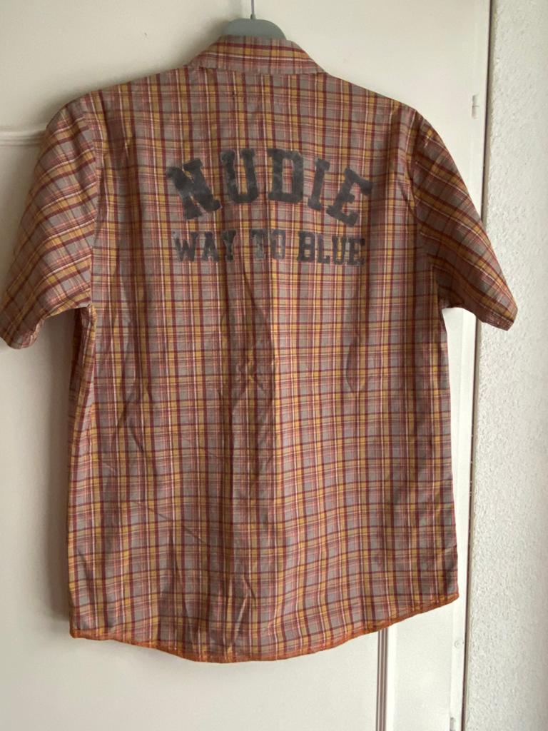 Stoer Nudie Jeans overhemd - Maat L, Verzenden, Zo goed als nieuw, Overige kleuren, Halswijdte 41/42 (L)