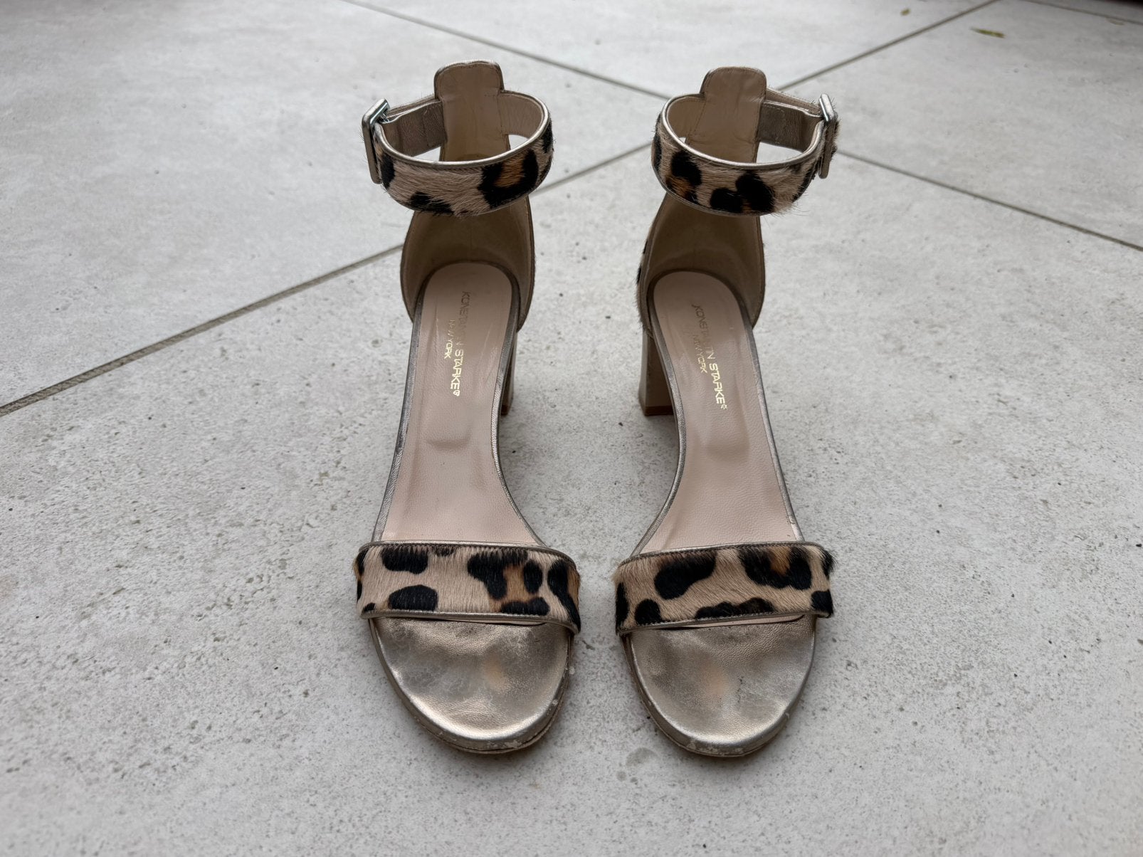 Konstantin Starke leren sandalen maat 40,5 | ponyhair, Ophalen of Verzenden, Gedragen, Overige kleuren, Sandalen of Muiltjes