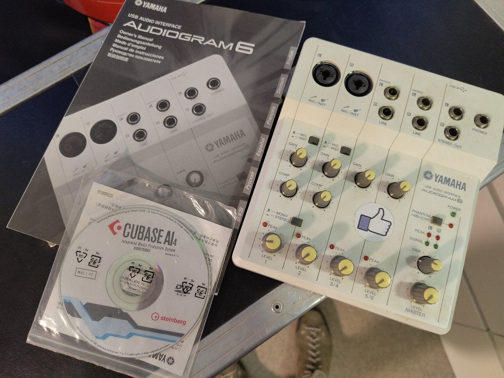 Yamaha Audiogram 6 USB Audio Interface met Cubase AI4, Ophalen of Verzenden, Gebruikt, Minder dan 5 kanalen, Microfooningang